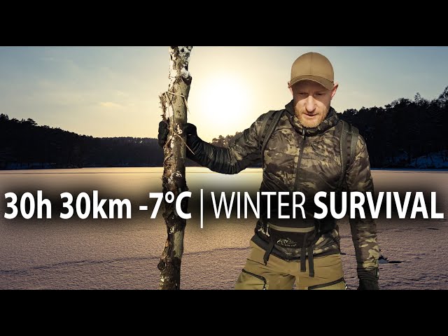 30 h | 30 km | -7°C | 3 Gegenstände ❄ Survival-Wildnis-Wanderung & Overnighter im Winter