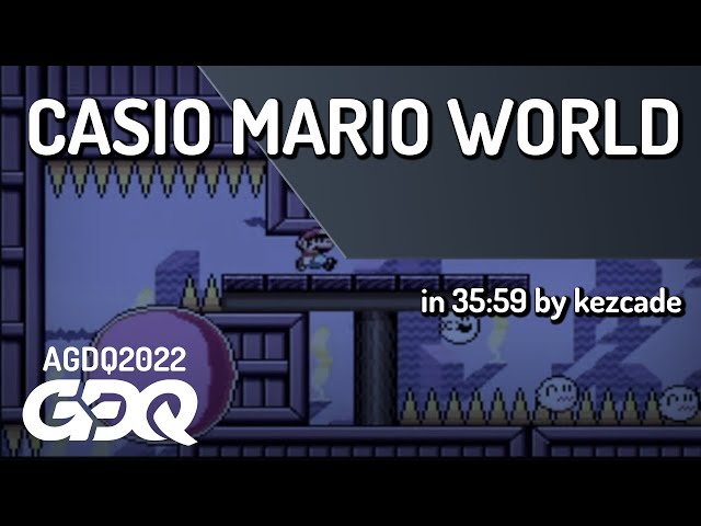 Casio Mario World by kezcade in 35:59 - AGDQ 2022 Online