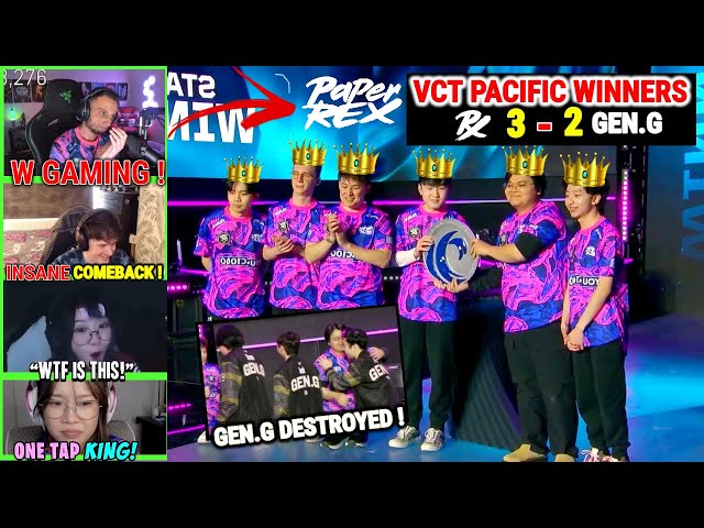 Valorant Streamers Reacts to PRX INSANE COMEBACK & W Performance Against GEN.G in VCT Pacific Finals