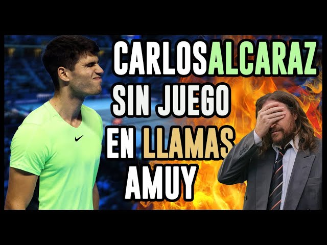 Carlos Alcaraz sin juego cae con Novak Djokovic en Turin - Diego Amuy en llamas