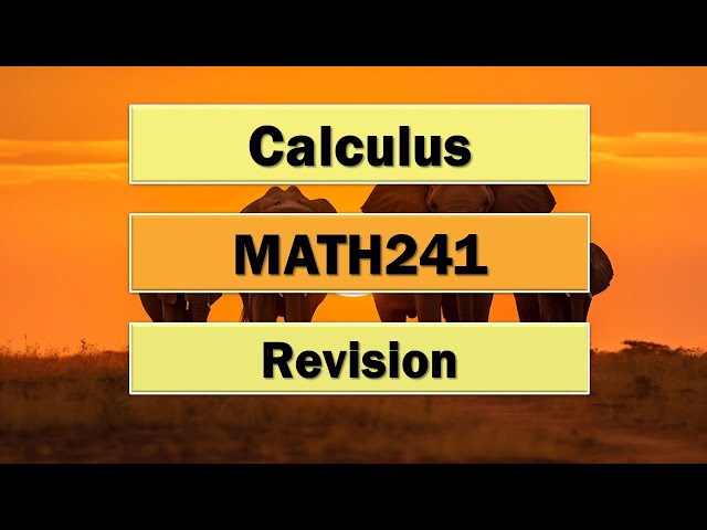 Math241 | Revision for week 1&2 "sample"