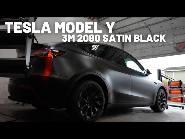 Tesla Model Y - 3M 2080 Satin Black Vinyl Wrap