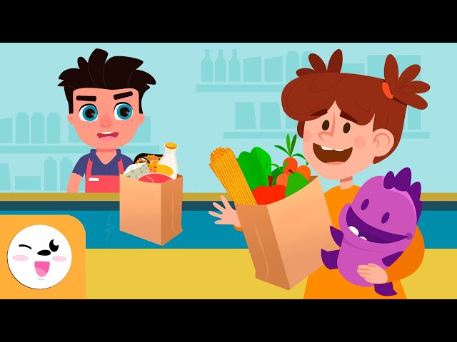 SUPERMARKET for Kids - Learn How to Shop at the Supermarket - Vocabulary - Compilation