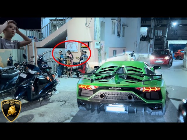 8.5 Crore’s Lamborghini Aventador svj on Indian Gully Roads🇮🇳| Crazy Public Reaction’s..😱