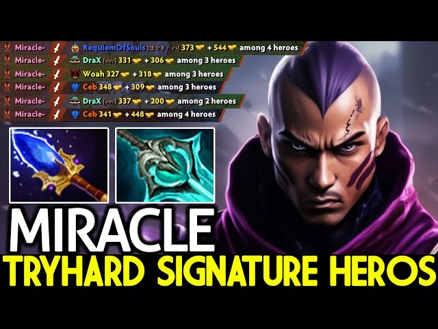 MIRACLE [Anti Mage] TryHard with Signature Heros Crazy Plays Dota 2