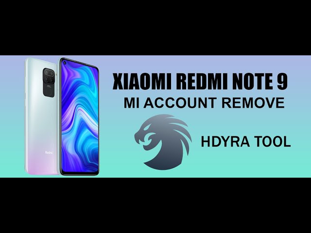 Xiaomi Redmi Note 9 (merlin) Mi Account Remove By Hydra Tool #hydratool