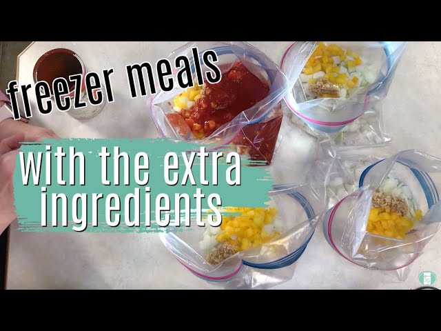 Freezer Meals Made With the Extra Prepped Ingredients - The Invention Recipes