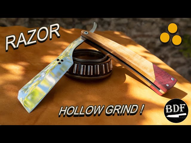 Turning a truck bearing into a razor with hollow grind !