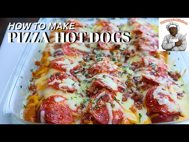 BAKED HOT DOG PIZZA | HOW TO MAKE PIZZA HOT DOG CASSEROLE AT HOME VIDEO RECIPE