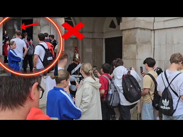 NO SMOKING AT Horse Guards 🚬 but this Disrespectful Kid Did it!