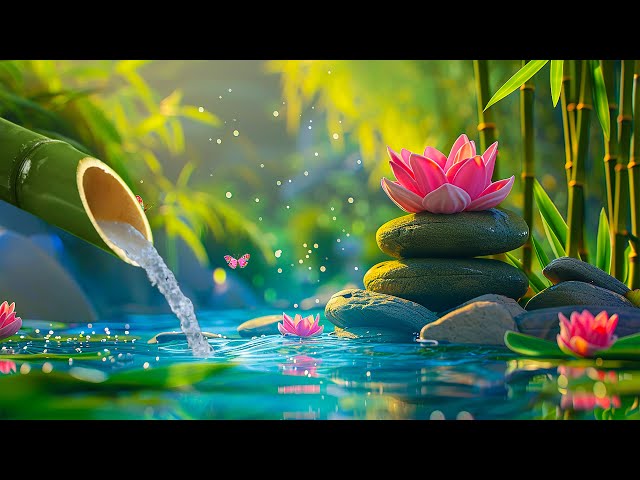 Relaxing Music, Water Sounds, Stress Relief, Meditation Music, Nature Sounds, Bamboo Water Sounds