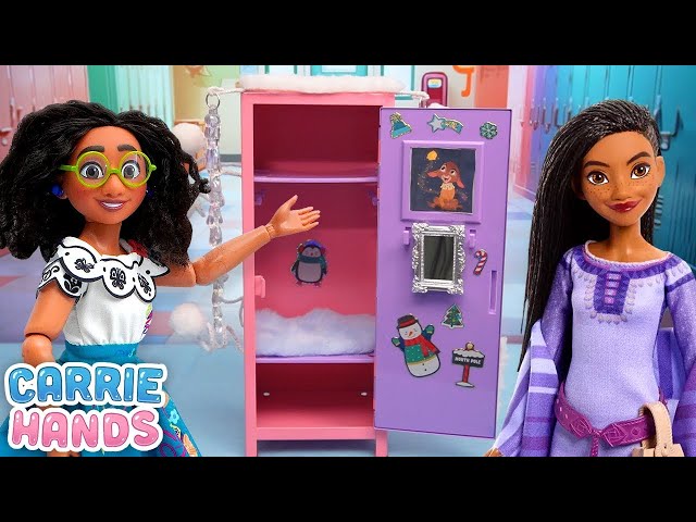 Christmas DIY Locker Decoration By Disney Encanto Mirabel & Disney Wish Asha | Fun Videos For Kids
