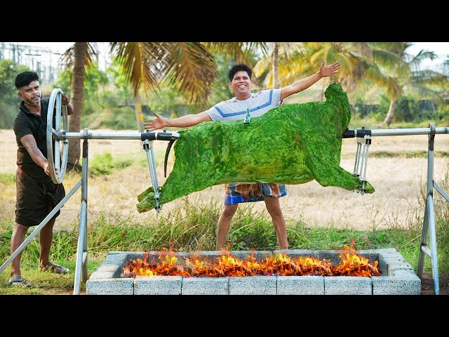 100 Kg FULL BEEF GRILL | Green Beef Barbecue Recipe | Cooking in Village Style