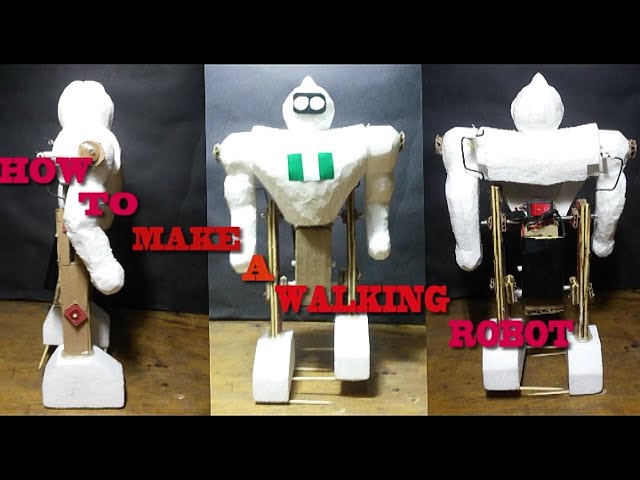 how to make a cardboad wolking robot