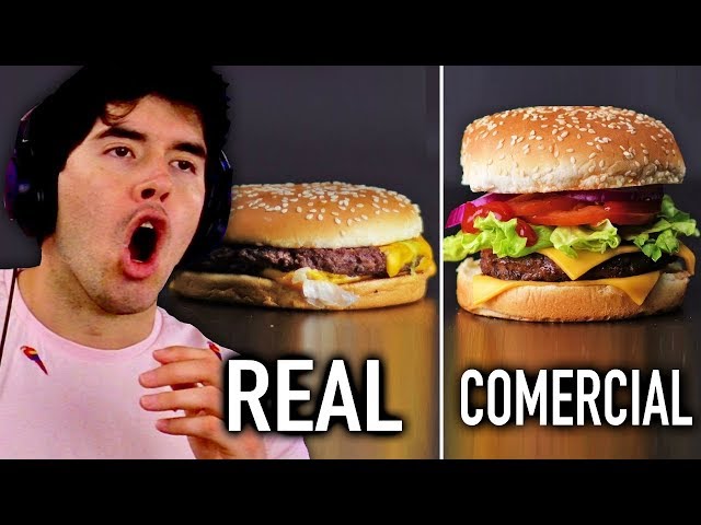 COMIDA EN COMERCIALES vs. COMIDA REAL