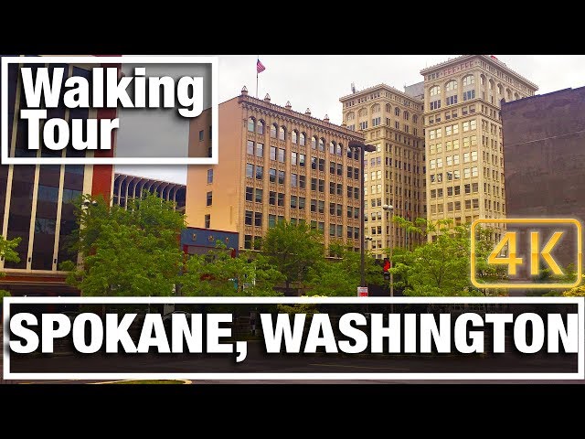 4K City Walks: Spokane, Washington Virtual Treadmill Walking Tour