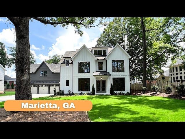 Tour This INCREDIBLE Modern Farmhouse Home For Sale in Marietta GA - Over 4,000 Sq Ft