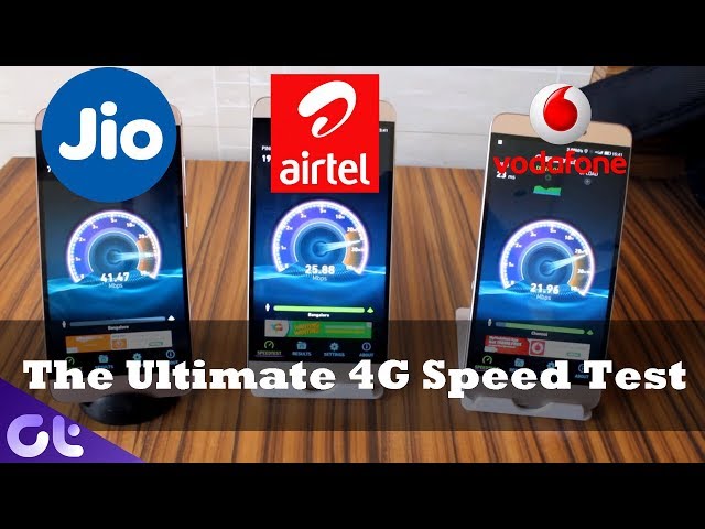 Jio vs Airtel vs Vodafone: The Ultimate 4G Speed Test Comparison from 10 Locations! | Guiding Tech