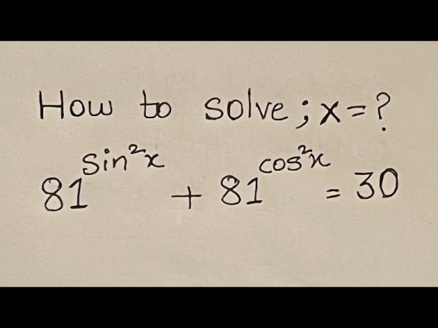 Chinese Math Olympiad Question | A Nice Trignometry Equation Solving