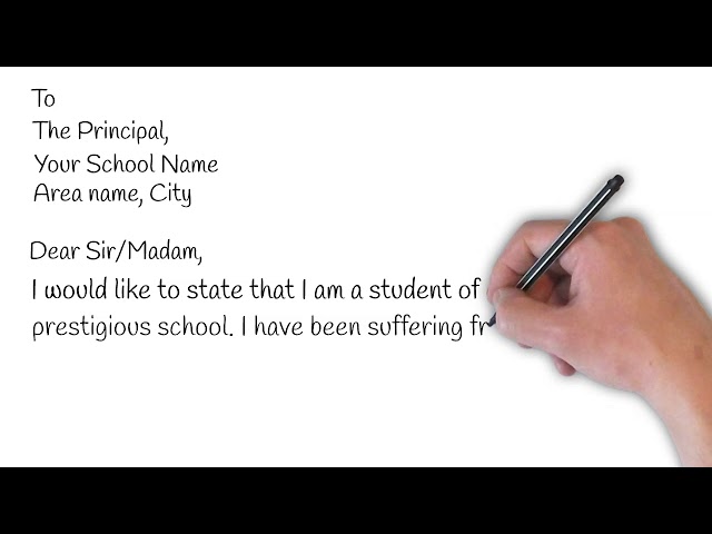 Letter to principal for sick leave | Application for sick leave | Smart Learning Tube