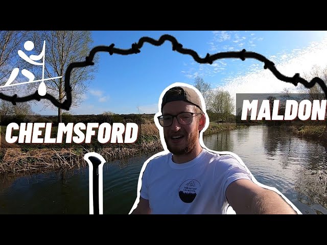 PADDLING FROM ONE TOWN TO ANOTHER! SUP CHELMSFORD TO MALDON RIVER CHELMER STAND UP PADDLE BOARD POV