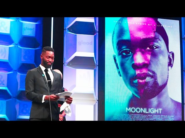 Tarell Alvin McCraney Accepts GLAAD Media Award for ‘Moonlight’