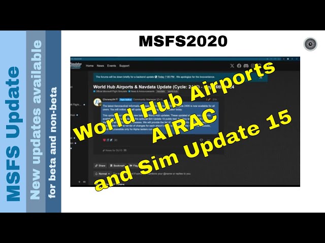 Flight Simulator 2020 - MSFS Update - New updates also for non beta participants