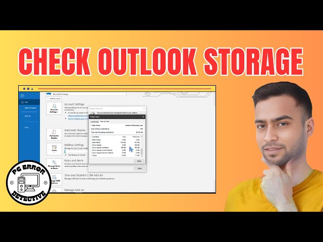 How to Check Outlook Storage