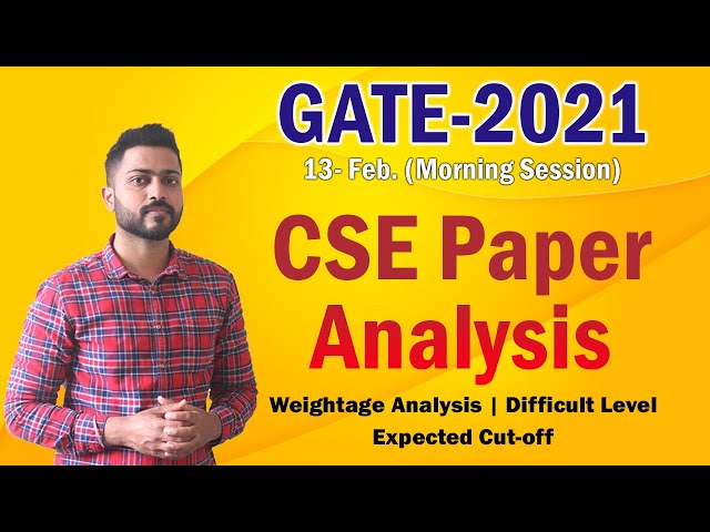 GATE-2021 Analysis (Morning Session) | Expected Cut-off