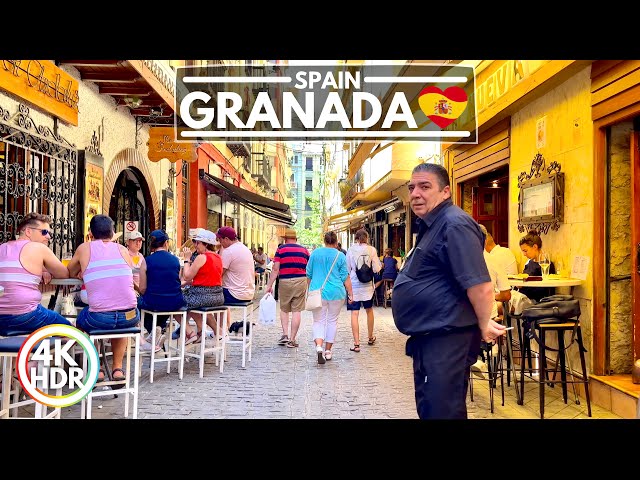 Granada Spain Walking Tour July 2022 in 4K HDR, Best City in the World!