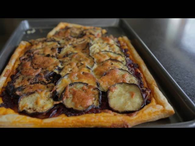 Aubergine and Red Onion Tart from 'The Cardamom Trail'