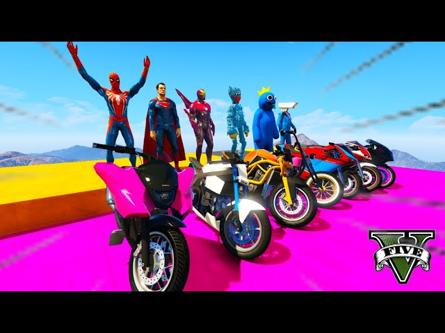 GTA 5 Epic New Stunt Race For Car Racing Challenge by Trevor and Shark