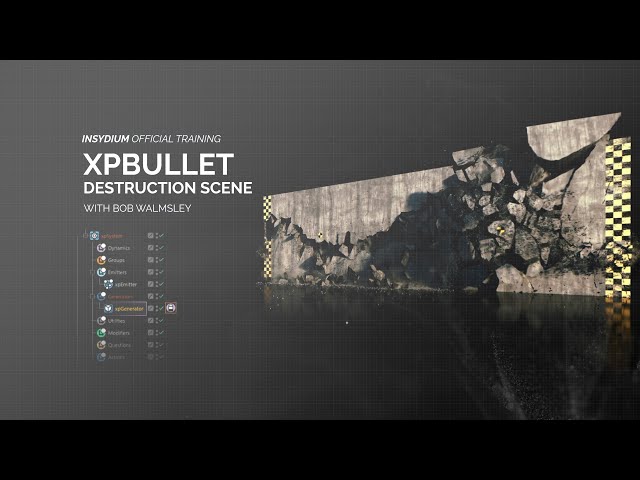 X-Particles - xpBullet Tutorial - Destruction Scene