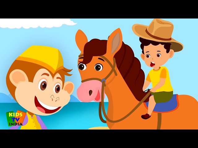 Chal Mere Ghode Tik Tik | चल मेरे घोडे टिक टिक | Nursery Rhymes in Hindi | Bandar Ne Kholi Daukan