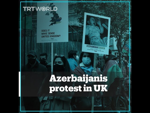 Azerbaijanis in UK protest against Armenian attacks against civilians