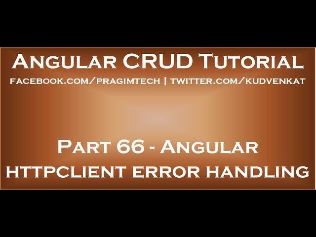 Angular httpclient error handling