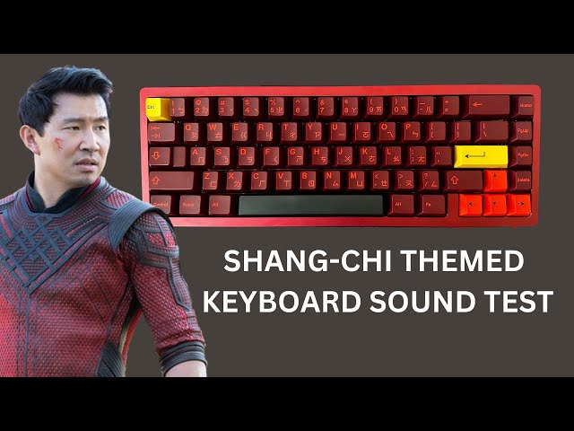 Shang-Chi Themed Keyboard - JRIS65, Lubed Zakus, FR4 plate, GMK Red Dragon Zhuyin