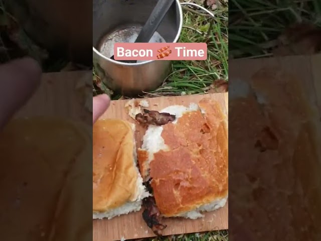 Bacon rolls are so much better in the woods