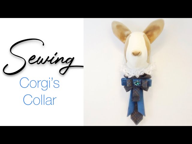 Sewing a dog collar for my Corgi art sculpture Part 2