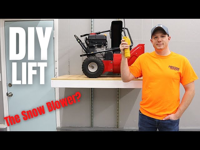 DIY Electric Garage Storage Hoist | Snow Blower Lift | Garage Makeover Pt. 5
