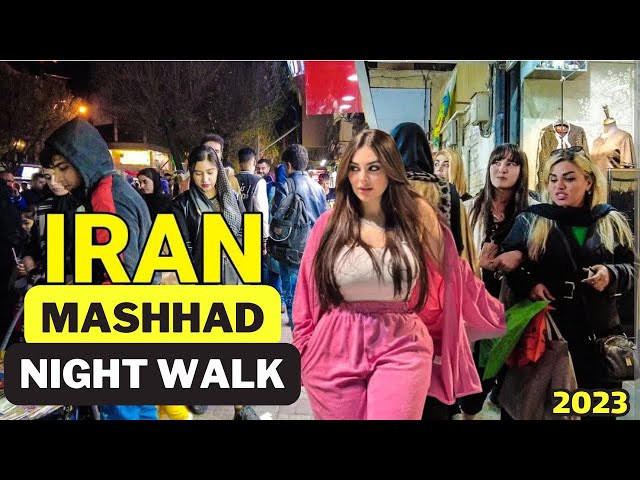 4k walking . IRAN Mashhad night life  Mashhad st and lifestyle of Iranian people
