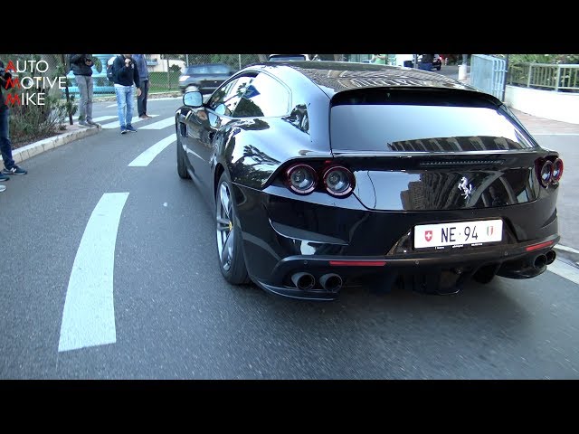 Ferrari GTC4Lusso driving in Monaco