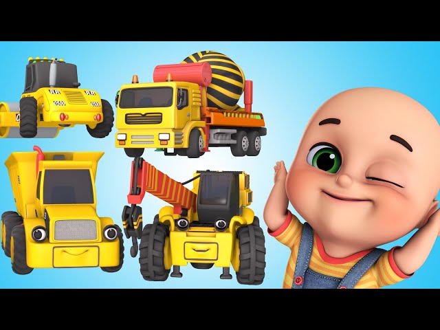 Fire Truck, Concrete Mixer, police, Tractor, Garbage Trucks, Cars & Trains | Toy Vehicles for Kids