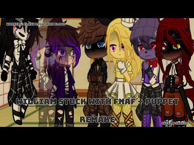 William Stuck In A Room With FNAF + Puppet for 24 hours | Gacha Mini Movie [REMAKE]