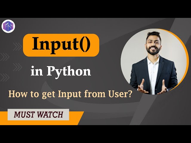 Lec-5: Input from User in Python 🐍 | Input() in Python 🐍 | Python for Beginners 💻