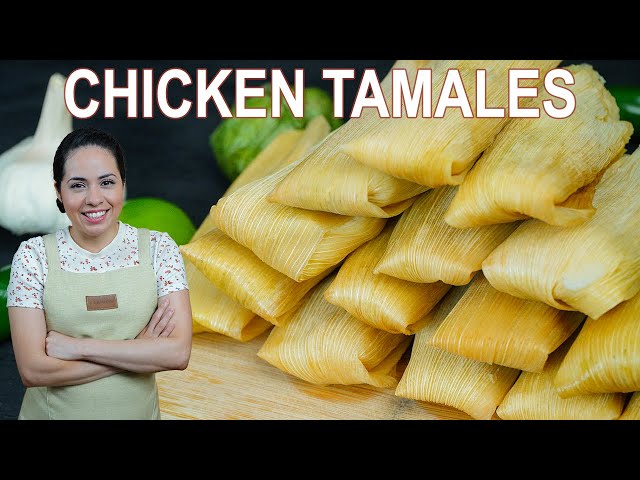 How to make GREEN CHILE CHICKEN TAMALES Recipe | AUTHENTIC MEXICAN TAMALES | Villa Cocina