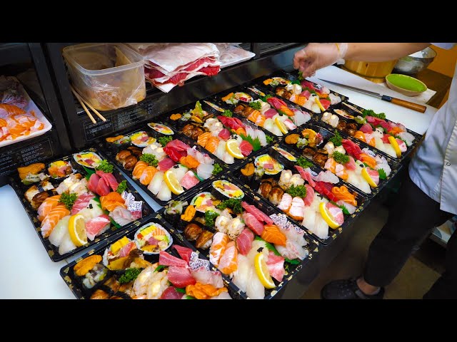 The knife of crazy speed! Sushi fair of 9 chefs