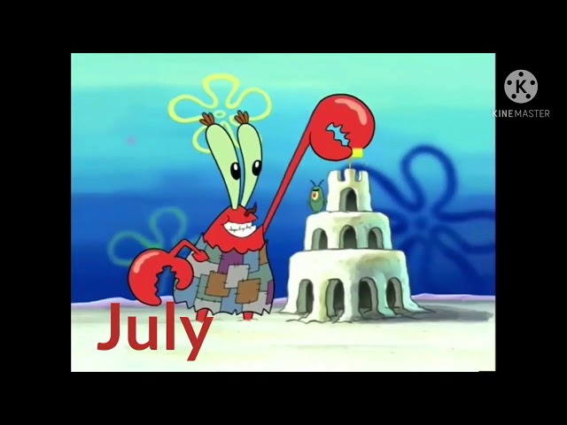 All 12 Months of the year portrayed by Spongebob