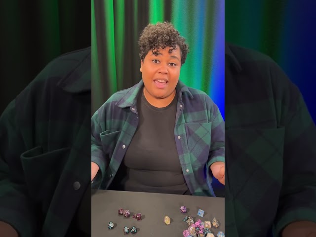 Let Liv tell you about her #dice before tonight’s game! #oxventure #dnd #dungeonsanddragons #ttrpg