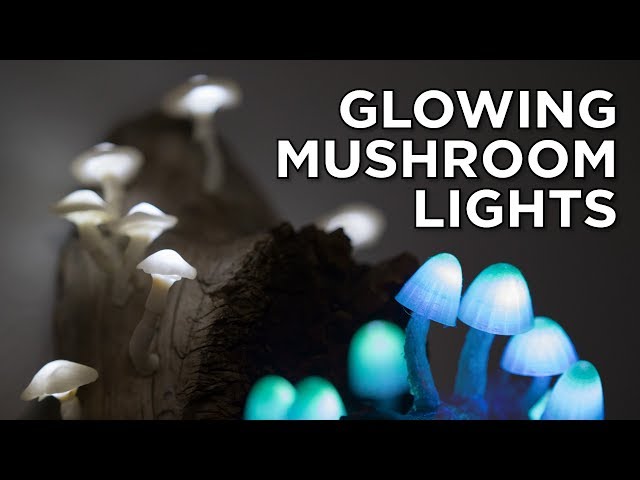 DIY Glowing Mushroom Lights ( with AND without a 3D printer )